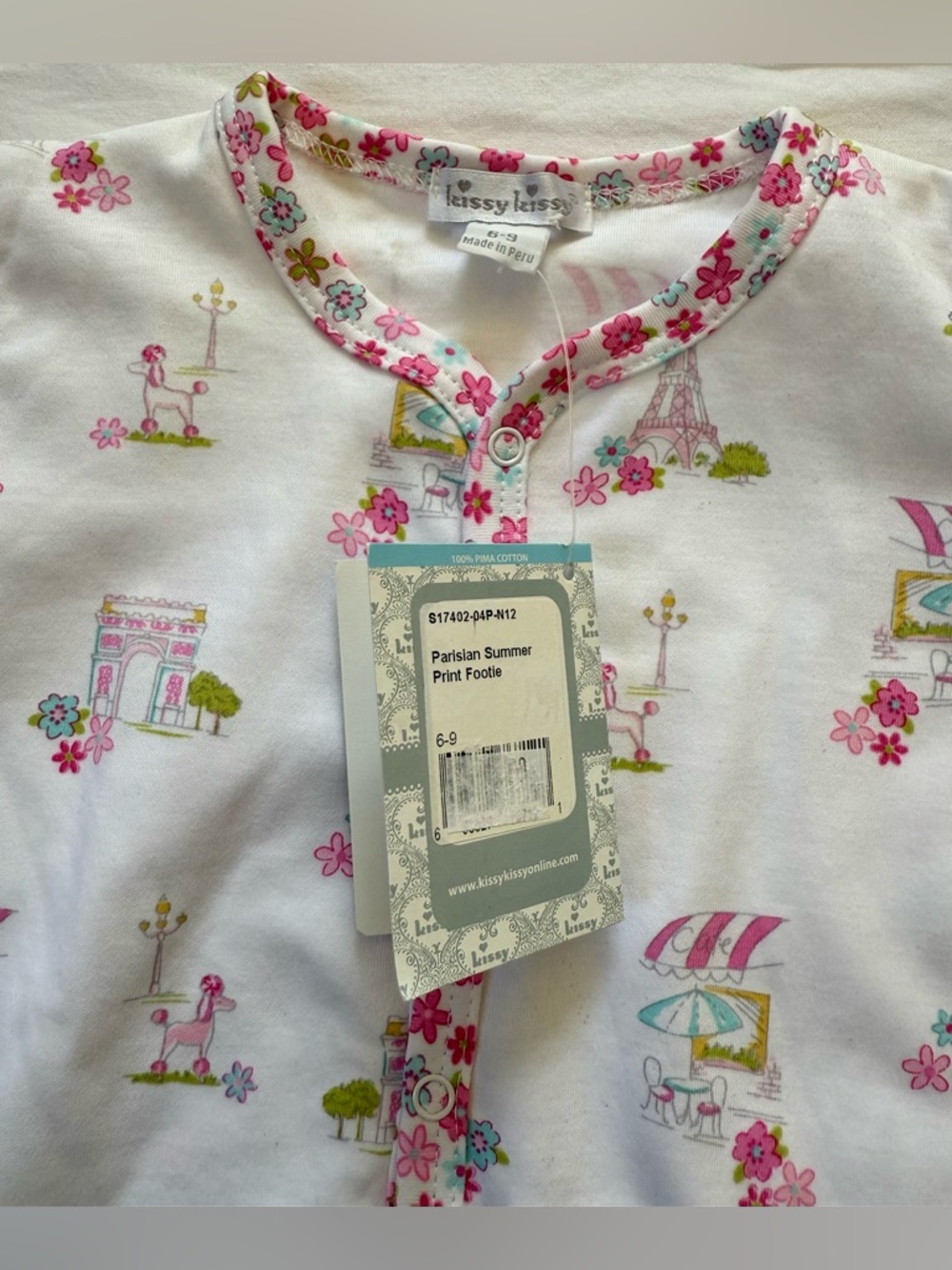 Kissy Kissy Parisian Summer
Print Footie - Picture 5 of 6